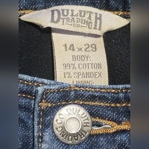 Duluth Trading Co Lined Straight Leg Jeans - Ladies Size 14x29